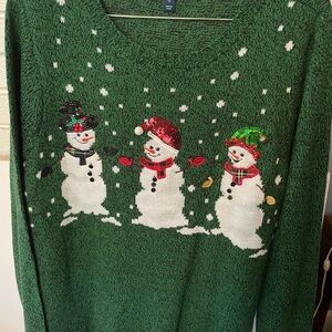 Karen Scott Snowman Sweater